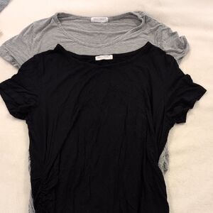 Stylish Black and Gray Short Sleeve Tees